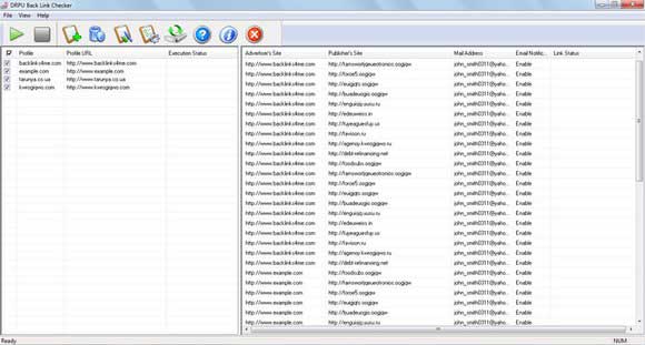 Screenshot of Backlink Checker Software