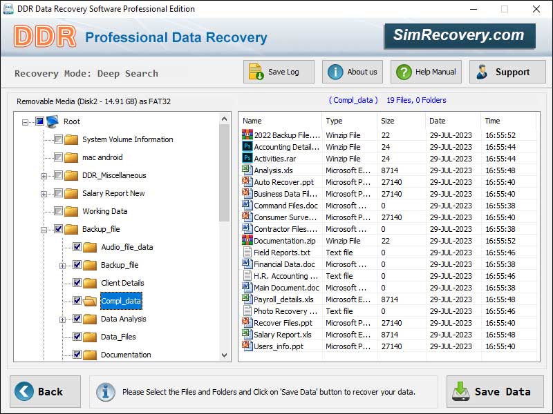 Screenshot of 001Micron Windows Data Salvage Tool 4.8.3.1