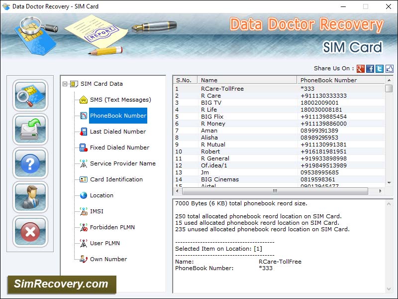 Screenshot of Recover Deleted Text Message