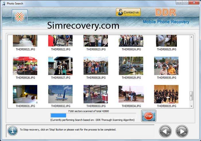 Screenshot of Mobile Phone Data Recovery Software