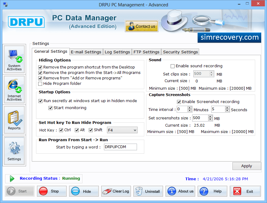 Recorded Data