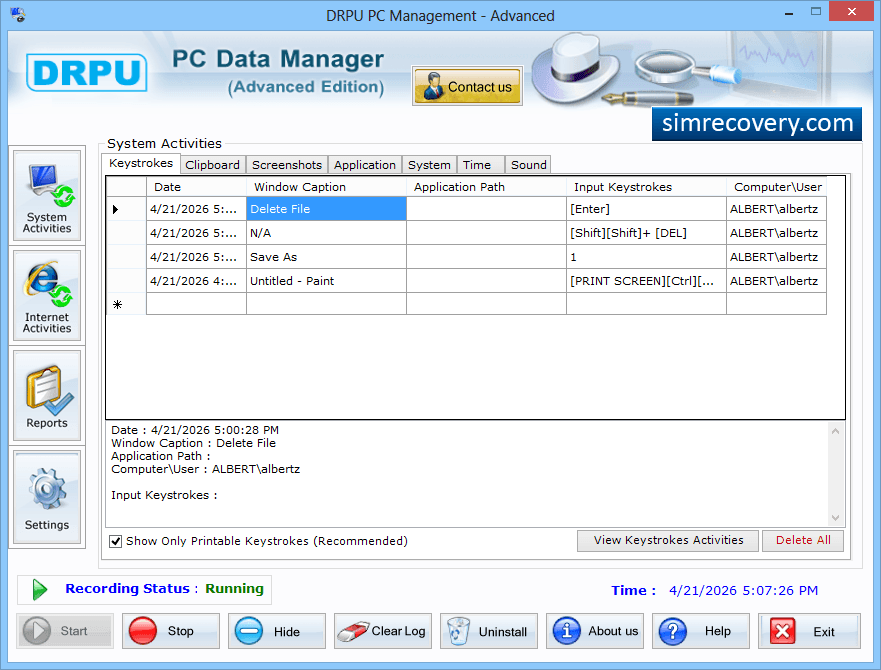 System Activities