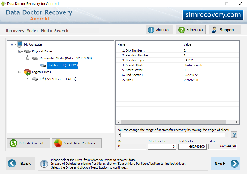 Select Partition 