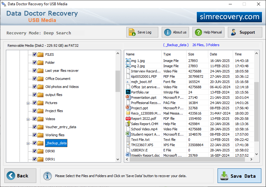 Save recoverd Folders