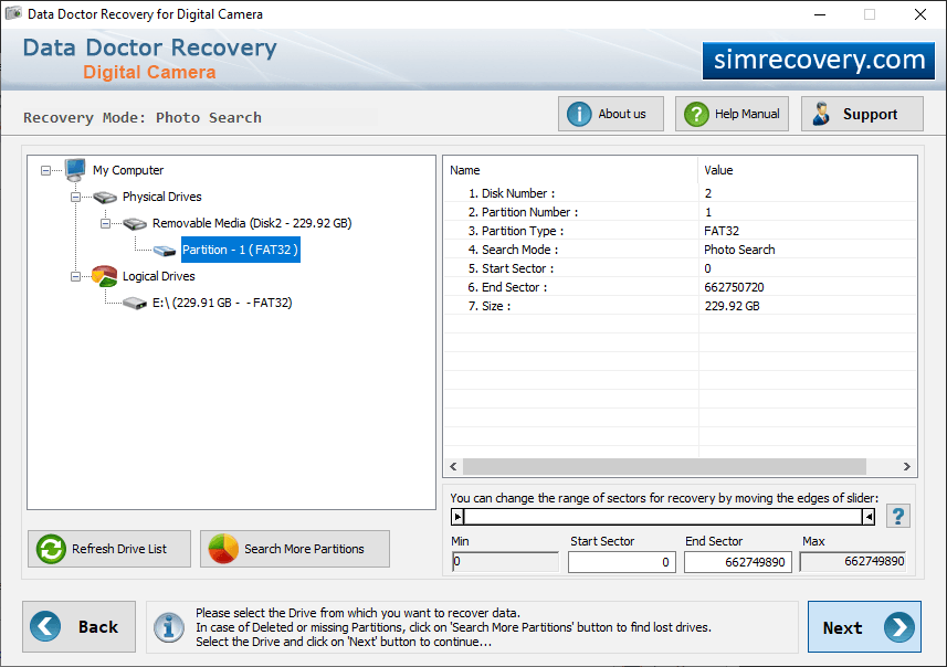 Select Partition 