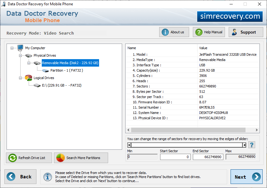 Select Partition 