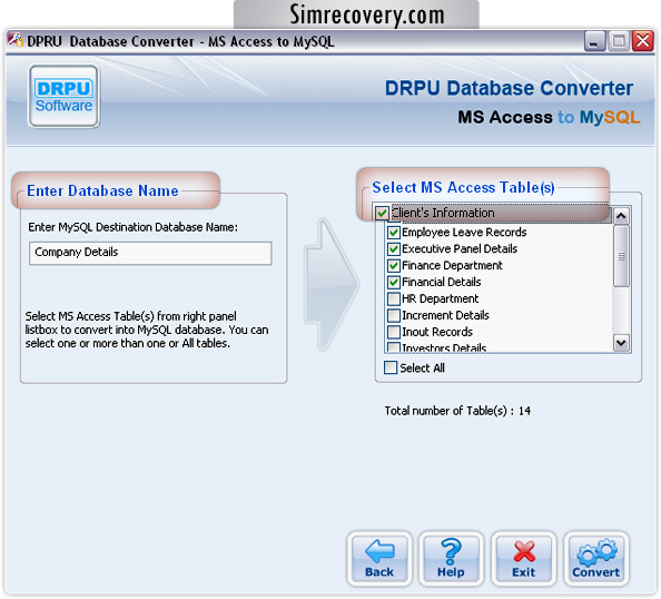 MS Access to MySQL Database Converter