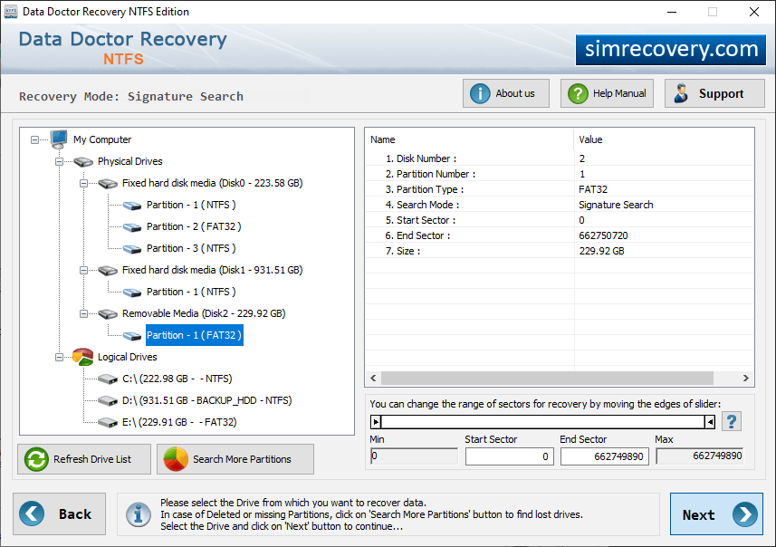 Select Partition