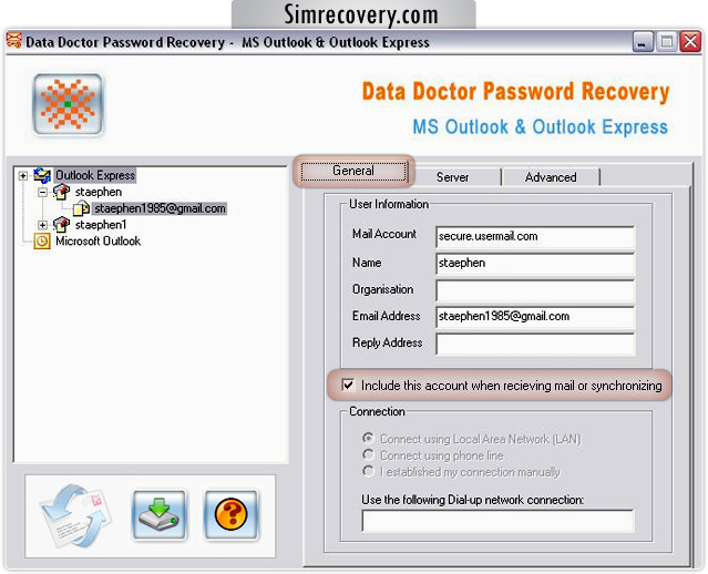 Outlook Express Password Recovery