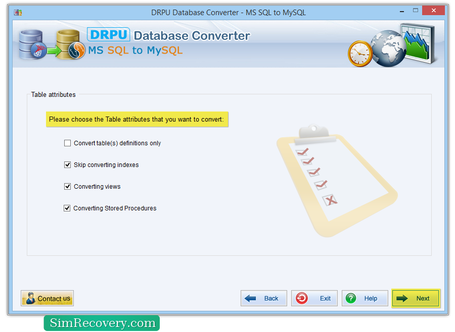 MSSQL to MySQL Database Converter