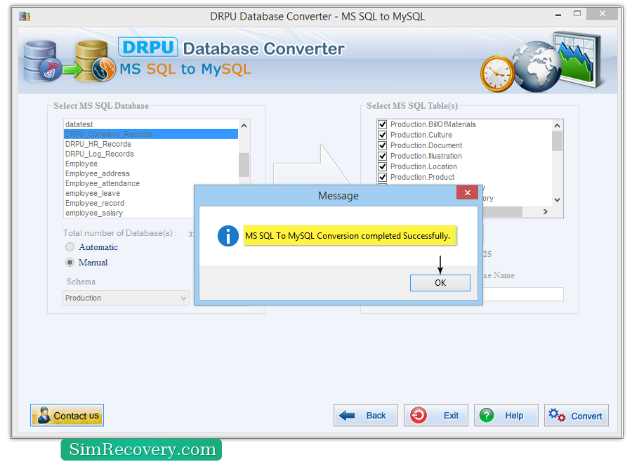 MSSQL to MySQL Database Converter