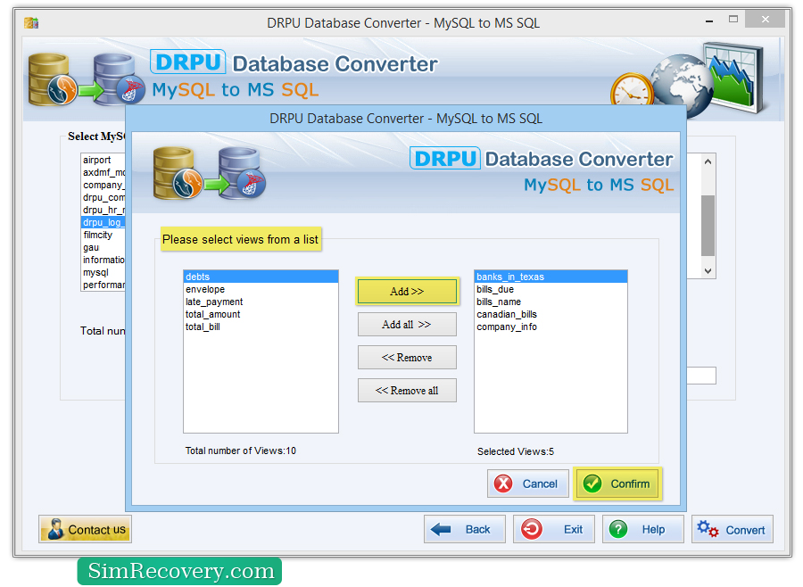 MySQL to MSSQL Database Converter